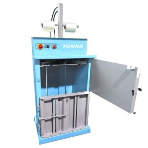 ماكينة كبس كرتون TONNA E60 PLC بقوة ضغط 3 طن وباب مفتوح